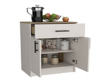 Mayorca Multistorage Pantry Cabinet, One Drawer, Two Interior Shelves Ivory - Natural Oak B070P242484