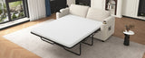72.8" Corduroy Sleeper Sofa Loveseat Sofa with Full Size Mattress, USB Ports, Cup Holders, N719P208880A
