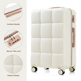 Luggage Sets 4 Piece, ABS Durable Suitcase with Travel Bag, Cup Holder, ABS Hard Shell Luggage with N726P296017R