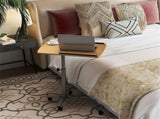 Adjustable Laptop Desk Cart, 24.5-36 Height & Tilt Angle Mobile Workstation with Lockable Wheels, 70898266