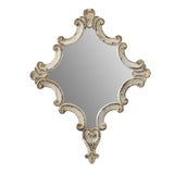 30" x 23.5" Artistic White Diamond Scrollwork Mirror, Home Accent Mirror for Living Room, Entryway, W2078124361