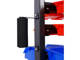 6-Tier Dual-Sided Rolling Bin Rack , 350 Pound Capacity, Includes 60 Organizer Bins, with Tray and W465P202988