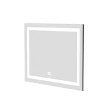 ZNTS 40 x 32 Inch Frameless Rectangular LED Bathroom Vanity Mirror with Touch Sensor, Anti-Fog, and 3 21S0301-40