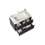 BRON 30" Bathroom Vanity Sink, Modern Wall-Mounted Floating Plywood Bathroom Storage Cabinet W2615P247212