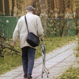 Hold 187.4 Lbs Folding 2-in-1 Folding Cane Seat ,Thickening Travel Seat and Cane, Four-Leg Folding 79062086