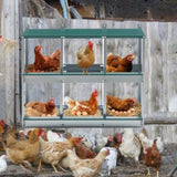 ZNTS Chicken Nesting Box, 6 Room Metal Nesting Boxes for Chicken,Galvanized steel Nesting Boxes for W1422P246452