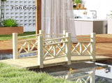 4.7ft Garden Bridge Arc Wood Footbridge Decorative Pond Bridge Prohibited by 86306248