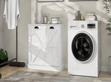 Two-Compartment Tilt-Out Laundry Sorter Cabinet-White W282P190993