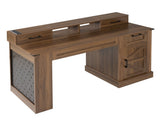 55" Farmhouse Office with Storage Cabinet & Charging Station, Barn Door Design Computer Writing 61456620
