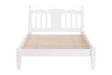 ZNTS Twin Bed with Column-Decoration Headboard, with Bed Slats,White W504P169500