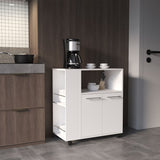 Eldon Two-Door Kitchen Base Cabinet Cart with four Shelves, Side Shelves, Cabinet, Kitchen Storage B070P286441