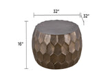 CT101 Modern Contemporary Round Aluminum material 32" Coffee Table, Farmhouse Table with Glossy B009P295926
