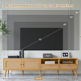 Boho TV Stand for TVs up to 85'' , Modern Farmhouse Media Console, Entertainment Center with Solid N710P222882P