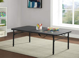 40" Plastic Adjustable Height Fold-in-Half Folding Table, Rich Black 69440226