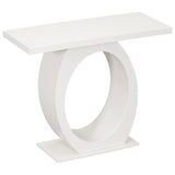 Mirod Stylish Modern Console Table with Egg-Shaped Base,Enhanced Stability and Durability,Sleek N760P214780W