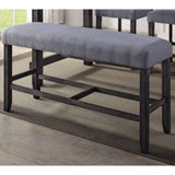 Grey and Weathered Espresso Counter Height Bench B062P189114