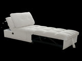 Single sofa bed without armrests, soft teddy fabric texture, skin-friendly, built-in USB charging W2941P393993