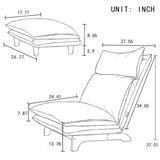 ZNTS Lazy sofa balcony leisure chair bedroom sofa chair foldable reclining chair leisure single sofa W24425425