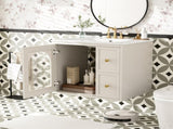 24" Bathroom Vanity Set Wall Mounted for Small Space, Bathroom Cabinet with Ceramic Sink, 2 Drawers N710P286704Y