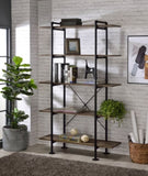 Nefo Rustic Oak & Black Finish Bookshelf B2726P252327