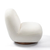 Larger Luxury Modern Swivel Accent Chair, Tight Back Ice Flower Velvet Sofa Chair, Minimalist Style W2664P256531