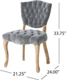 KD TUFTED CHAIR 61624.00GRYRUB