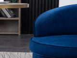 Wania Contemporary Velvet Swivel Chair, Blue T2574P164523