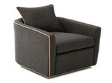 Swivel Accent Chair Upholstered Club Chair Barrel Sofa Chair for Living Room , Reading Corner, and N763P376127R