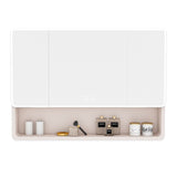 Aluminium Medicine Cabinet Mirror, 35 x 28 Inches Medicine Cabinet with 3 Colors LED Light and 13040711