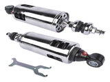 2Pcs Rear Suspension Shocks Adjustable Chrome Fits for Harley-Davidson Softail Fatboy 2000-2017 19516846