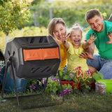 Orange tumbling outdoor compound fertilizer drum 162L 97030551