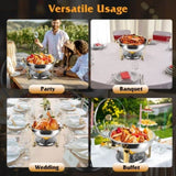 4 Pack Round Chafing Dish Buffet Set,Stainless Steel 4.76QT Round Buffet Servers and Warmers, Thick 57843550