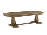94.06 Inch Extendable Wooden Dining Table for 6 Persons,Long Expandable Curved Dining Table,Mid W2582P205311