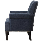 ZNTS Accent Rivet Tufted Polyester Armchair ,Navy Blue PP212520AAW