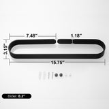 Towel Ring Matte Black, Bath Hand Towel Square Ring Thicken Space Aluminum Round Towel Holder for 44084731