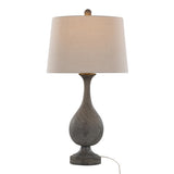 Cipolla Poly 29" Farmhouse Polyresin Table Lamp in Acid Griffin Wood Polyresin, Antique Soft Brass B202P224049