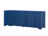 Sophisticated 4-Door Sideboard Adorned with Intricate Linear Accents and Luxurious N711P247438V