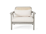Outdoor Acacia Wood Patio Club Chair, Patio Furniture,Waterproof Thick Cushion Deep Seating for N780P171149G