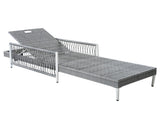Outdoor All-Weather PE Rattan Chaise Lounge, Minimalist Patio Wicker Lounge Chair with 6 Gear 26544848