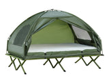 4-in-1 Elevated Camping Bed Combo, 2-Person Tent Cot with Air Mattress, Bed Cover & Foot Pump 08356226