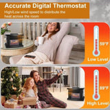 Electric Fireplace Heater 800W Artificial Flame Stove Heater with Accurate Digital Thermostat Timer 26779855