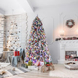FCH 9ft 2094 Branch Automatic Tree Structure PVC Material Green Flocking 900 Lights Warm Color Four 76516578