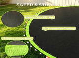 Green 12' Trampoline Replacement Mat 72 V-Hooks, Fits 5.5" Springs, for Backyard Old Trampoline 21651369
