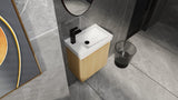 20" Wall-Mounted Bathroom Vanity with Ceramic Sink, Storage Cabinet with Doors,Bathroom Cabinet Set W1972P196394