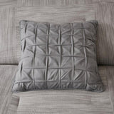 7 Piece Printed Seersucker Comforter Set Grey Cal King B03597116