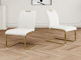 Modern Dining Chairs with Faux Leather Padded Seat Dining Living Room Chairs Upholstered Chair with W210127292