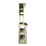 31.50" White and Rustic Brown color 5-Tier Bakers Rack for Kitchen with Storage, Coffee Bar, Kitchen W1412P230431