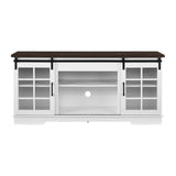 Multipurpose Sliding Door TV Cabinet Large Cabinet with 2 Sliding Glass Doors, TV Desk W1758P189946