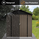 ZNTS Out storage sheds 4ft×6ft Apex roof Brown + Black W1350113471