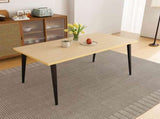 63-inch Modern Dining Table, Wooden Tabletop & Rust-Resistant Iron Legs, Rectangular Kitchen Table W2699P365917